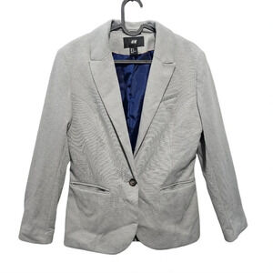 H&M Womens Light Gray Blazer Size US12‎